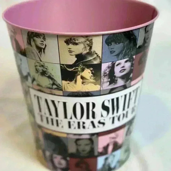 Taylor Swift The Eras Tour Movie Pink Popcorn Metal Tin Bucket AMC Exclusive NEW - Picture 2 of 4